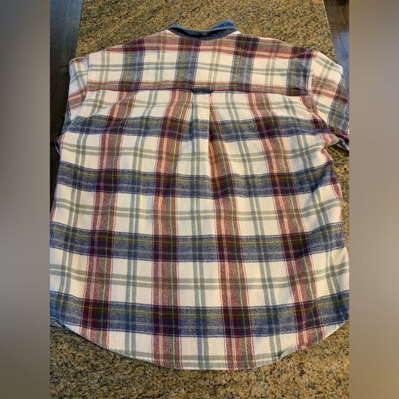 Vintage womens Flannel with Denim collar size large - Picture 5 of 10